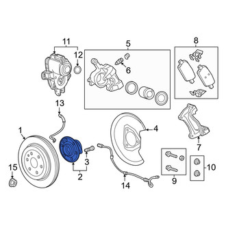 Honda OE - Rear Wheel Bearing and Hub Assembly