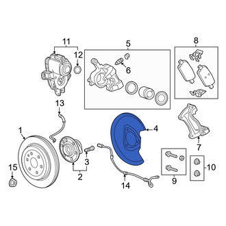 Honda OE - Rear Right Brake Dust Shield