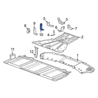 Honda OE - Rear Floor Pan Splash Shield Bracket