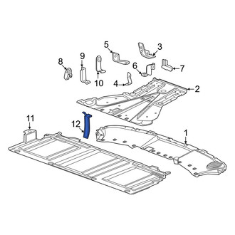 Honda OE - Front Floor Pan Splash Shield Bracket