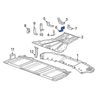 Honda OE - Rear Floor Pan Splash Shield Bracket