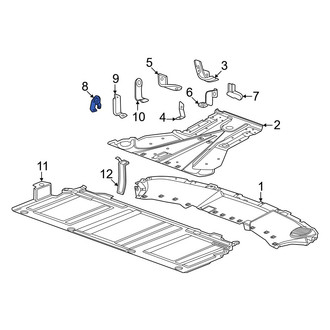 Honda OE - Rear Floor Pan Splash Shield Bracket