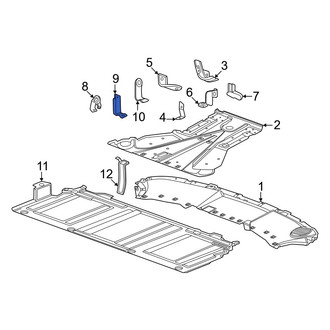 Honda OE - Rear Floor Pan Splash Shield Bracket