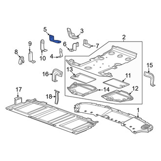 Honda OE - Rear Floor Pan Splash Shield Bracket