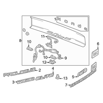 Honda OE - Lift Gate - Exterior Trim
