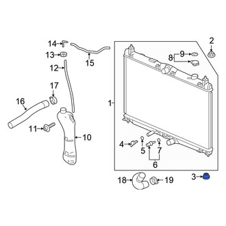 Honda OE - Lower Radiator Insulator