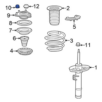 Honda OE - Suspension Strut Mount Nut