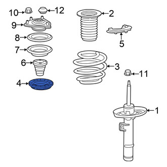 Honda OE - Front Left Upper Coil Spring Insulator