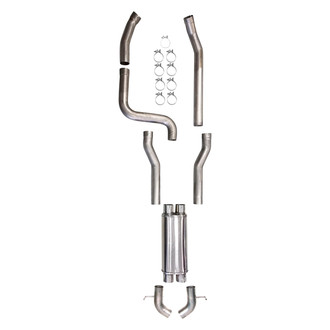 Hooker® - BlackHeart™ 409 SS LS Swap Header-Back Exhaust System with Dual Rear Exit