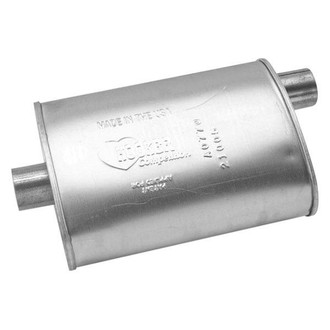 Hooker® - Competition™ Aluminized Steel Oval Turbo Silver Exhaust Muffler