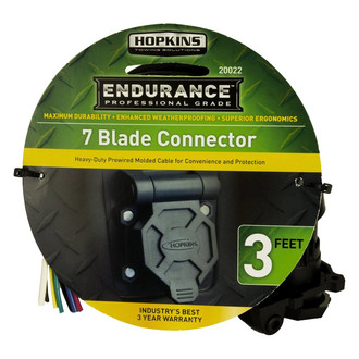 Hopkins Towing® - Endurance™ 7 RV Blade Molded Car End Connector with Cable