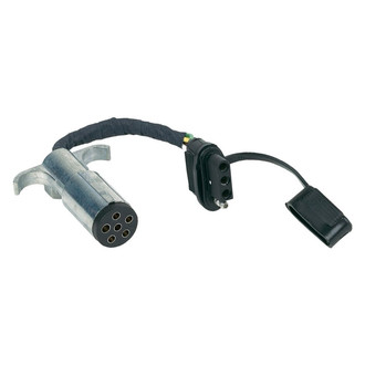 Hopkins Towing® - 6-Pole Round to 4-Wire Flat Adapter with Flexible Wires