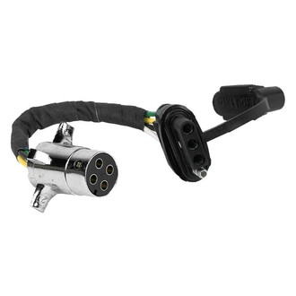 Hopkins Towing® - 4-Pole Round to 4-Wire Flat Adapter with Flexible Wires