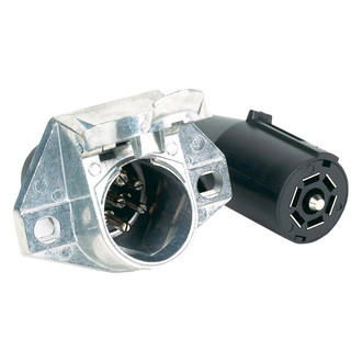 Hopkins Towing® - 7 Blade to 7 Round Connector with Flexible Wires