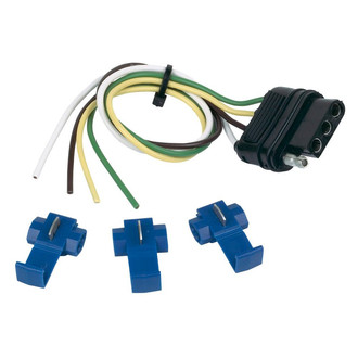 Hopkins Towing® - 4-Wire Flat Connector with Splices