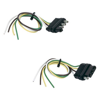 Hopkins Towing® 48175 - 12" Car End / 12" Trailer End 4-Wire Flat Connector Set