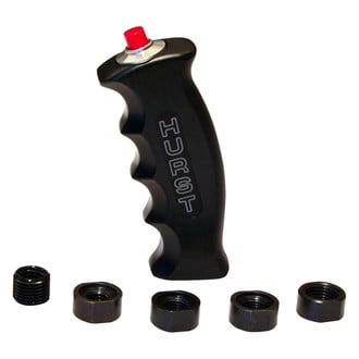 Hurst Shifters® - Manual Pistol Grip Black Shifter Handle with Universal Threads and 12V Switch