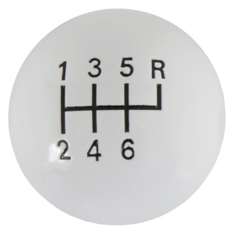 Hurst Shifters® - Manual 6-Speed Pattern White Shift Knob