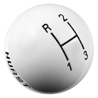 Hurst Shifters® - Manual 3-Speed Pattern White Shift Knob