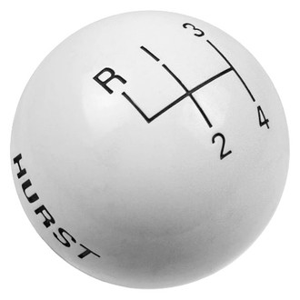 Hurst Shifters® - Manual 4-Speed Pattern White Shift Knob
