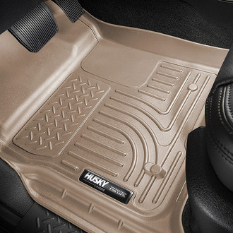 Husky Liners® - WeatherBeater™ 1st & 2nd Row Footwell Coverage Tan Floor Liner Set