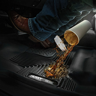 Husky Liners® - X-Act Contour™ 1st & 2nd Row Full Coverage Black Floor Liner Set