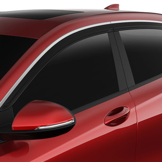 Husky® - Tape-On Low Profile Ventvisor™ Smoke Front and Rear Window Deflectors with Chrome Trim
