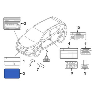 Hyundai OE - A/C System Information Label