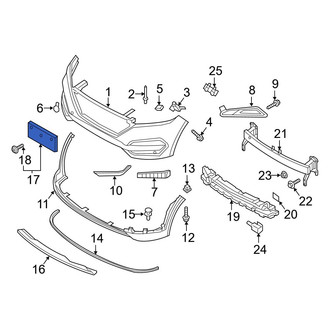 Hyundai OE - Front License Plate Bracket