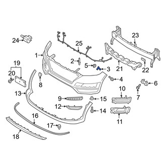 Hyundai OE - Left Upper Bumper Cover Bracket