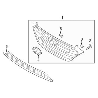 Hyundai OE - Front Bumper & Grille - Grille & Components (Gas)