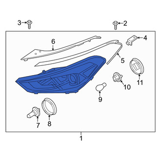 Hyundai OE - Front Left Headlight Assembly