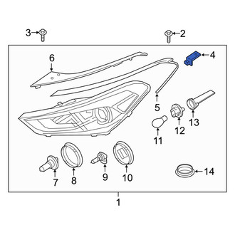Hyundai OE - Front Right Outer Headlight Bracket