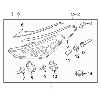 Hyundai OE - Front Lamps - Headlamp Components (Halogen)