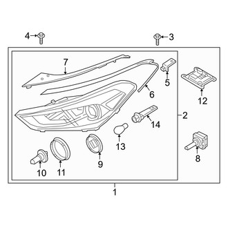 Hyundai OE - Front Lamps - Headlamp Components (HID), (Gas)