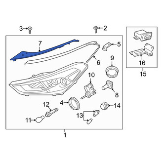 Hyundai OE - Front Right Inner Headlight Bracket