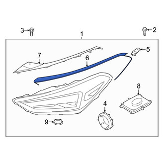 Hyundai OE - Front Left Headlight Molding