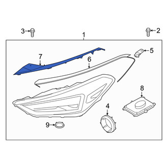 Hyundai OE - Right Inner Headlight Bracket