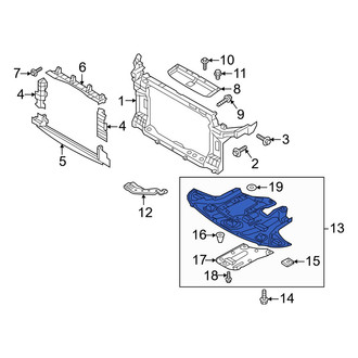 Hyundai OE - Front Radiator Support Splash Shield