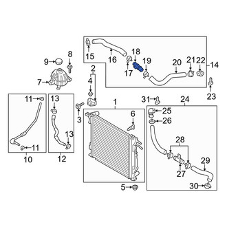 Hyundai OE - Front Upper Radiator Coolant Hose Adapter