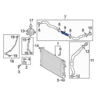 Hyundai OE - Front Upper Radiator Coolant Hose Adapter