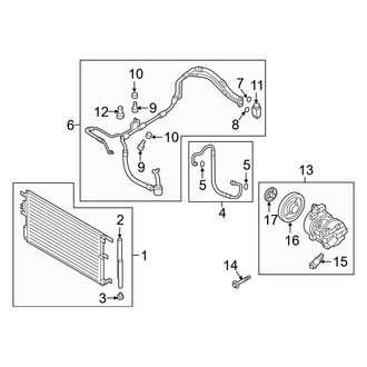 Hyundai OE - Air Conditioner & Heater - Condenser, Compressor & Lines (1.6L)