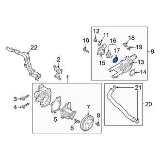Hyundai OE - Engine Coolant Thermostat O-Ring