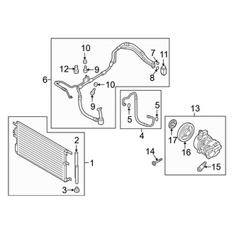 Hyundai OE - Air Conditioner & Heater - Condenser, Compressor & Lines