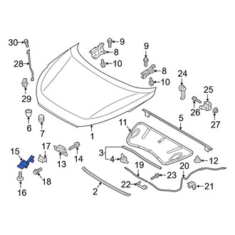 Hyundai OE - Front Hood Safety Catch