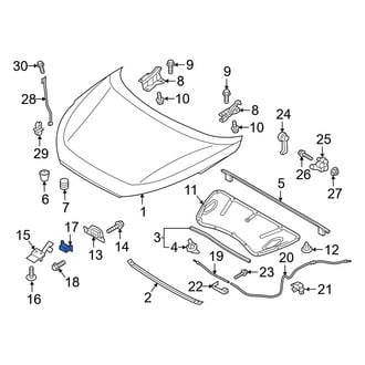 Hyundai OE - Front Hood Latch Striker Plate