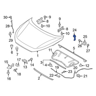 Hyundai OE - Front Hood Release Handle
