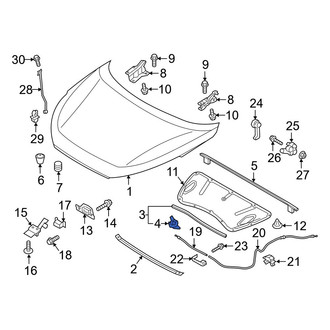 Hyundai OE - Hood Seal Clip