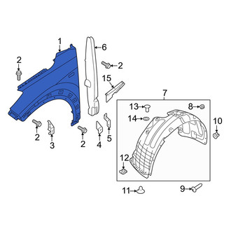 Hyundai OE - Front Left Fender