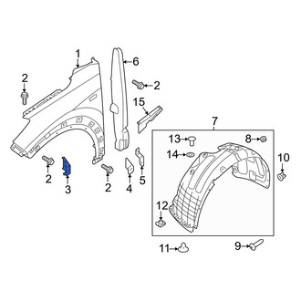 Hyundai OE - Front Right Fender Bracket
